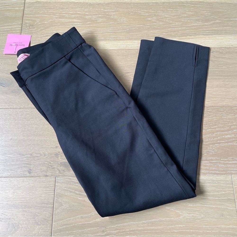 NWT Kate Spade Mainline Stretch Twill Dress Straight Crop Pant with Slits on Hem - Picture 6 of 11